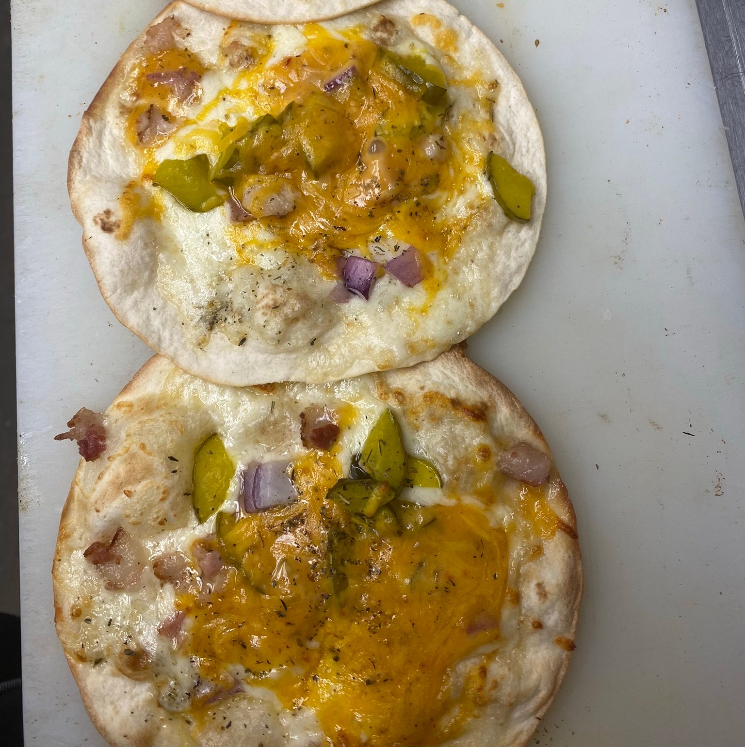 Bacon Pickle Quesadilla.