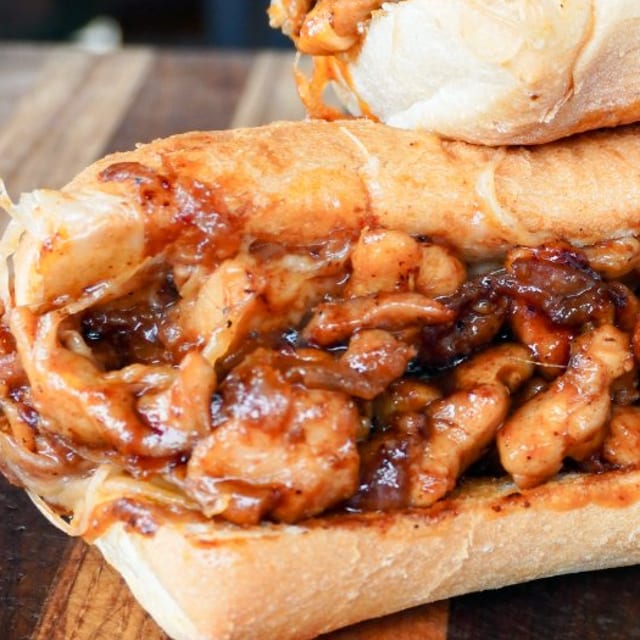 BBQ Crunch Chicken Sub Sandwich.