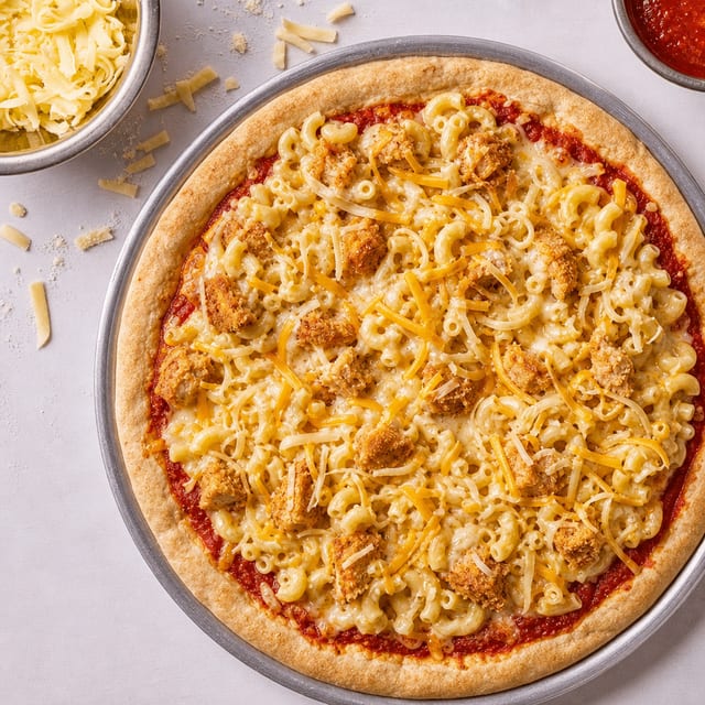 Fried Chicken Mac Pizza.