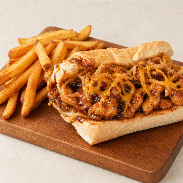 BBQ Crunch Chicken Sub Sandwich.